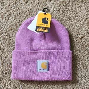 Carhartt Purple Ribbed Knit Beanie Hat